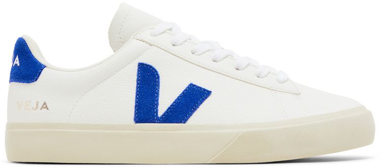 Veja Campo Chromefree Lace Up White Cobalt Blue