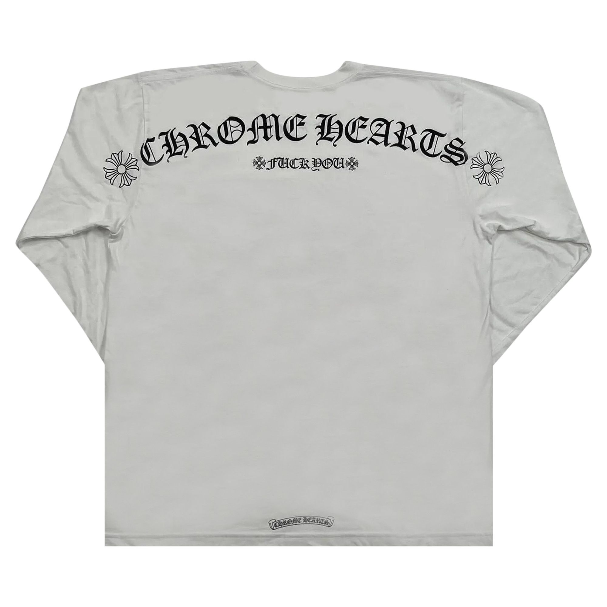 Buy Chrome Hearts Fuck You Logo Pocket Long-Sleeve 'White/Black