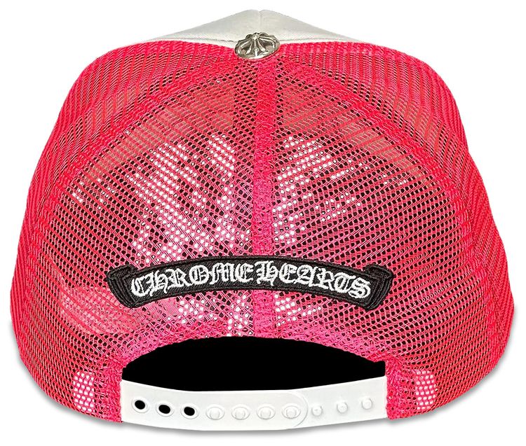 Chrome Hearts Cemetery Trucker Hat Neon Pink