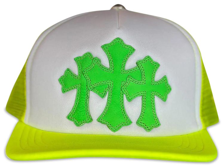 Chrome Hearts Cemetery Trucker Hat Neon Yellow