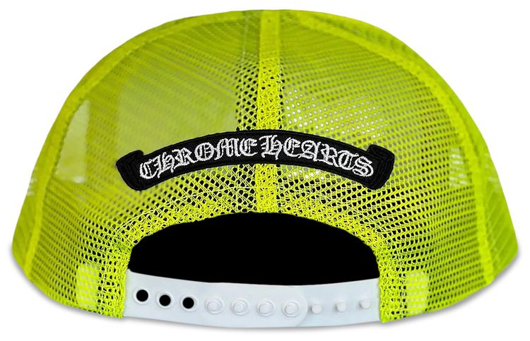 Chrome Hearts Cemetery Trucker Hat Neon Yellow