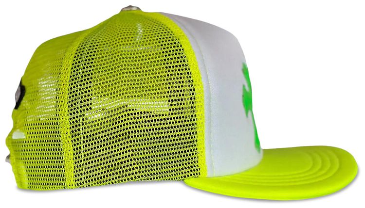Chrome Hearts Cemetery Trucker Hat Neon Yellow