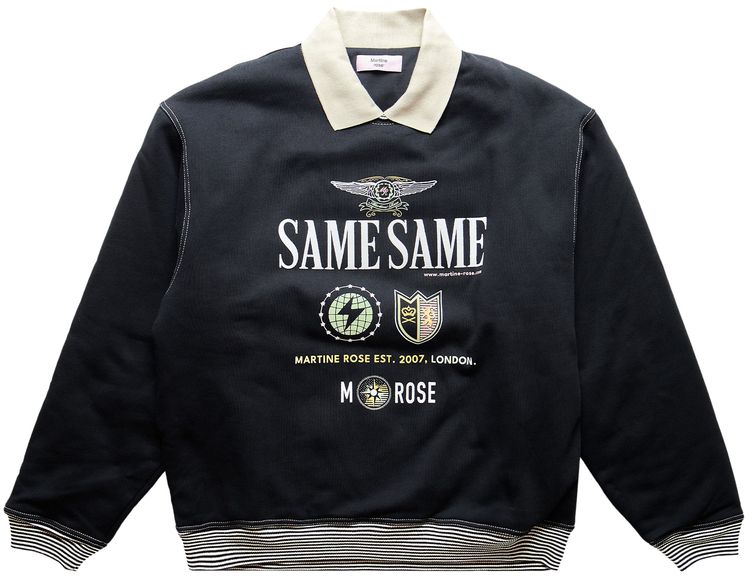 Martine Rose Polo Crewneck Black