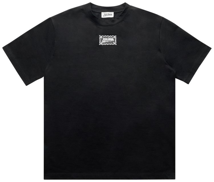 Jean Paul Gaultier Lace Label Oversized Crewneck Tee Black