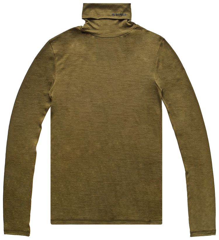 Jil Sander High Neck T Shirt Green