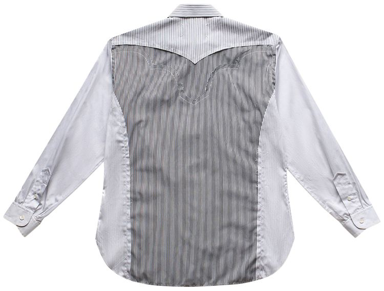 Maison Margiela Patchwork Stripes Button Down Shirt Black