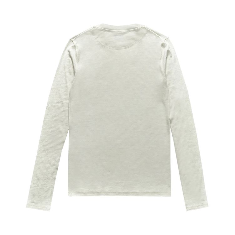 Jil Sander Technical Wool Jersey Long Sleeve T Shirt White