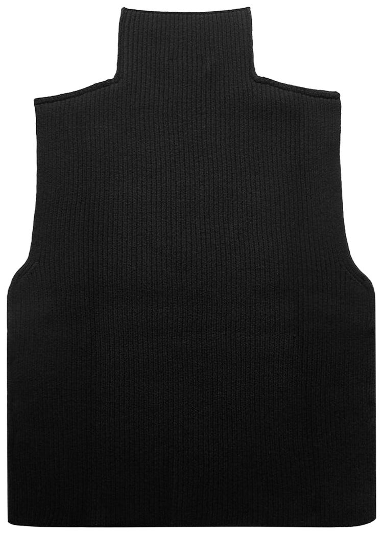 Marni Ribbed Sleeveless Turtleneck Black