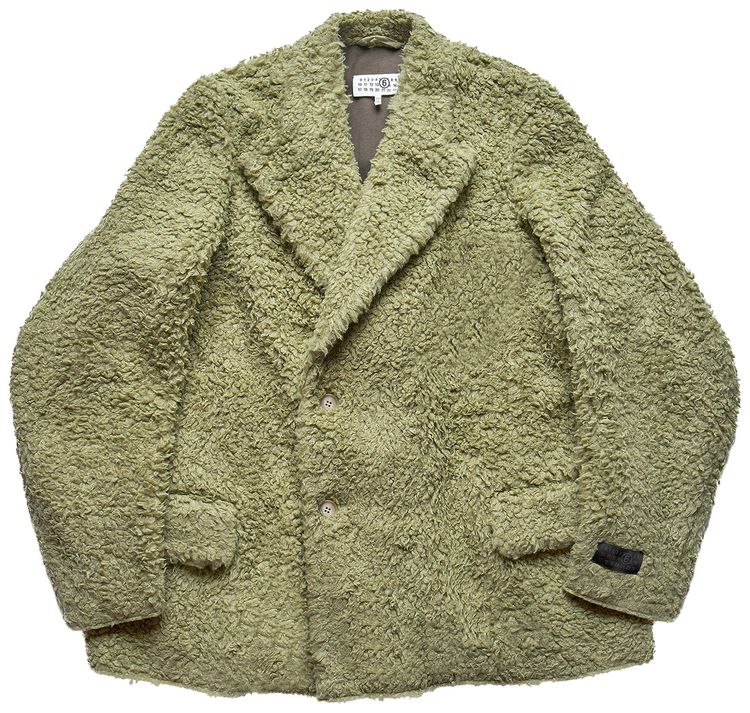 MM6 Maison Margiela Hairy Fleece Blazer Jacket Green
