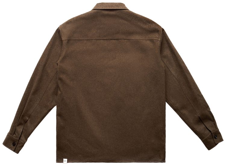 Jil Sander Sustainable Felted Wool Flannel Shirt Brown