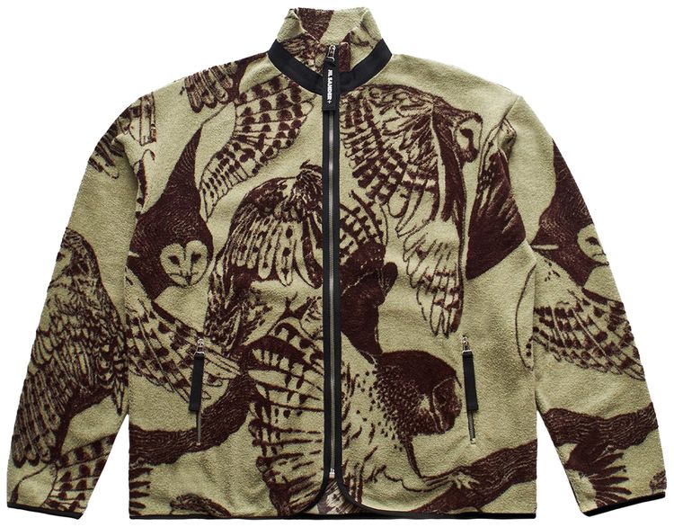 Jil Sander Brushed Jaquard Fleece Sweatshirt Beige