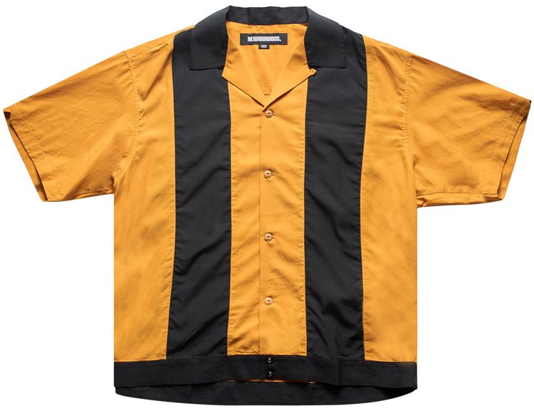 Neighborhood Bowling Short Sleeve Shirt Yellow