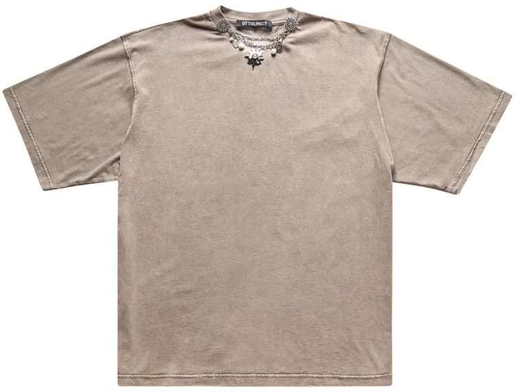 Ottolinger Knitted Classic Logo T Shirt With Charm Brown
