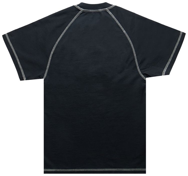 Martine Rose Raglan Shrunken T Shirt Black