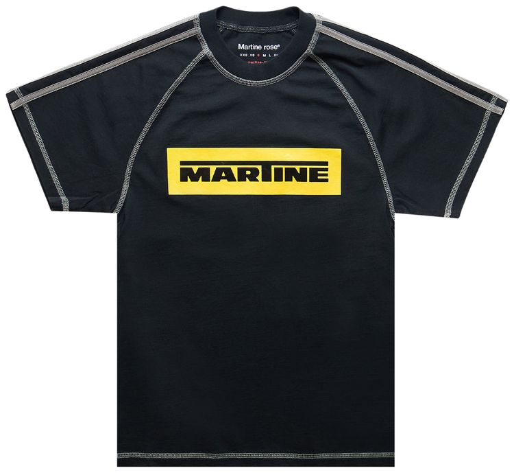 Martine Rose Raglan Shrunken T Shirt Black
