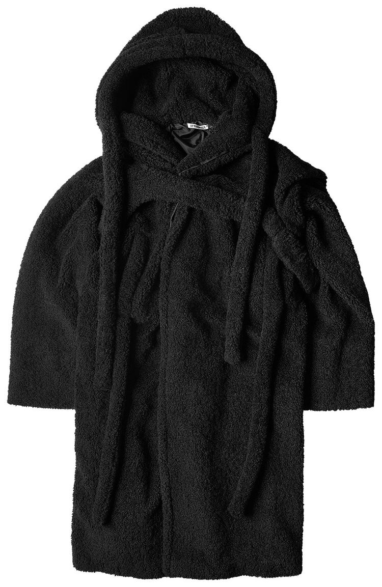 Ottolinger Wrap Teddy Long Coat Black