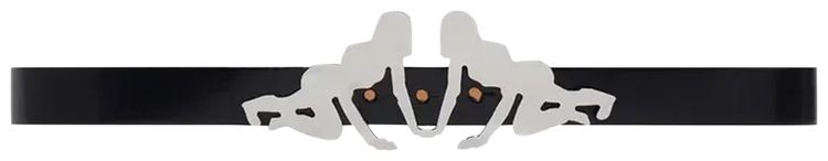 Mowalola Maxine Buckle Belt Black