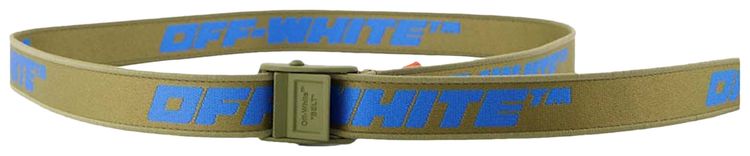 Off White Mini Tape Industrial Belt GreenBlue