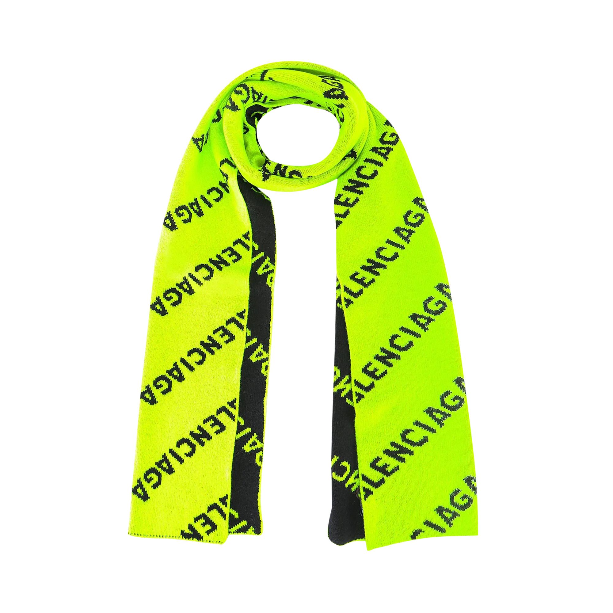 バレンシアガ  681511 420B9 0206 SC ALL OVER MACRO SCARF ハッカープロジェクト BBロゴ カシミアマフラー メンズ バレンシアガ 681511 420B9 0206 SC ALL OVER MACRO SCARF ハッカー
