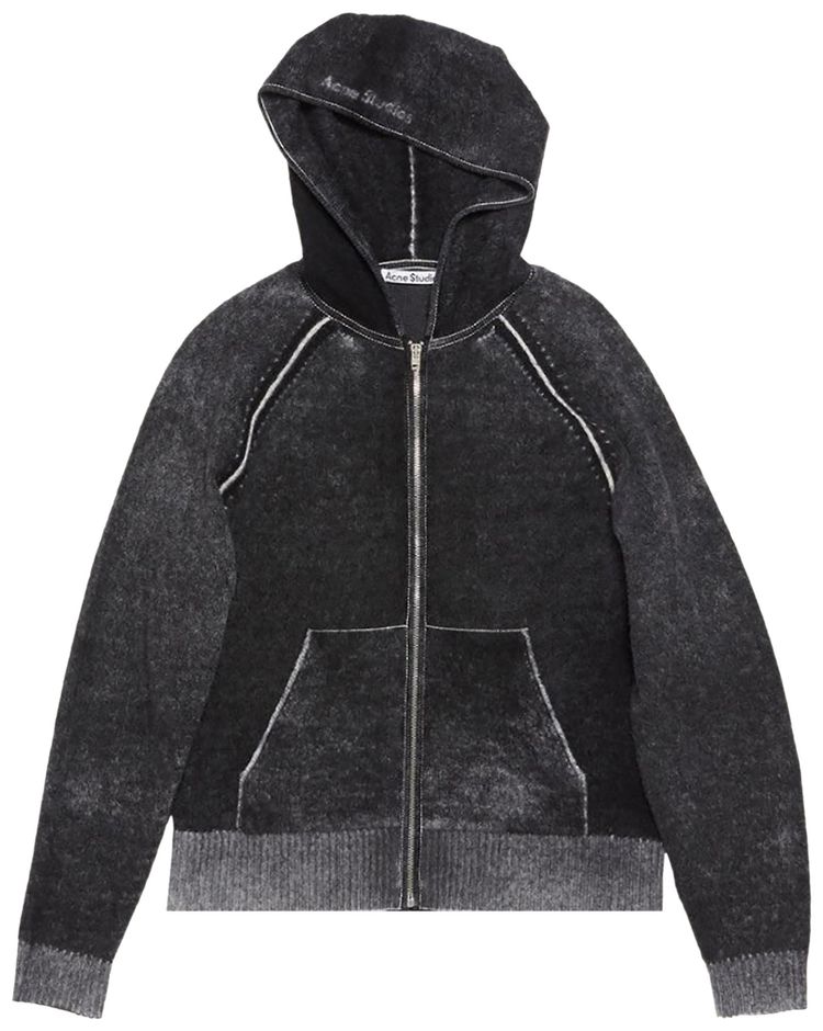 Acne Studios Zippered Hoodie Black