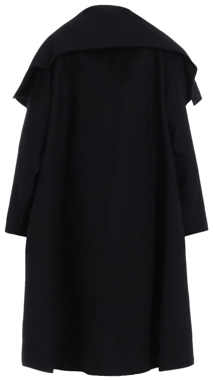 Yohji Yamamoto Front Gather Detail Coat Black