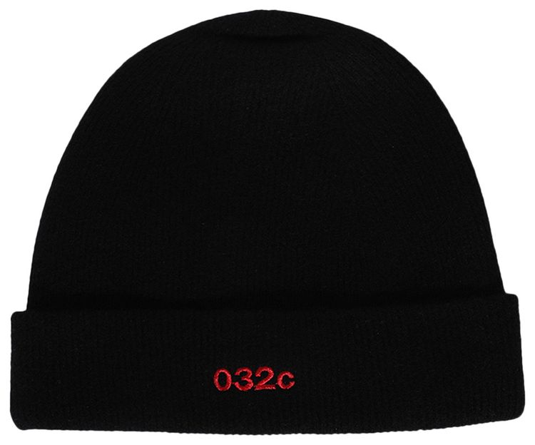 032C Logo Cashmere Blend Beanie Black