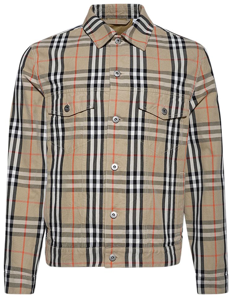 Burberry Embroidered Canvas Jacket Sand