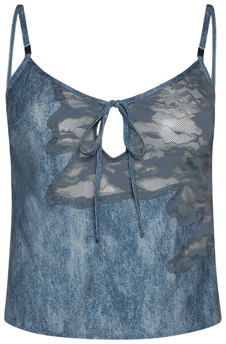 Diesel x SAVAGE x FENTY Lace Sleep Cami Top StoneGrey