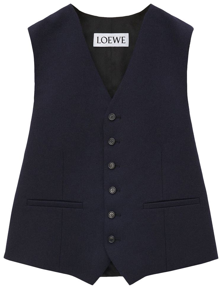 Loewe Wool Vest Navy Melange