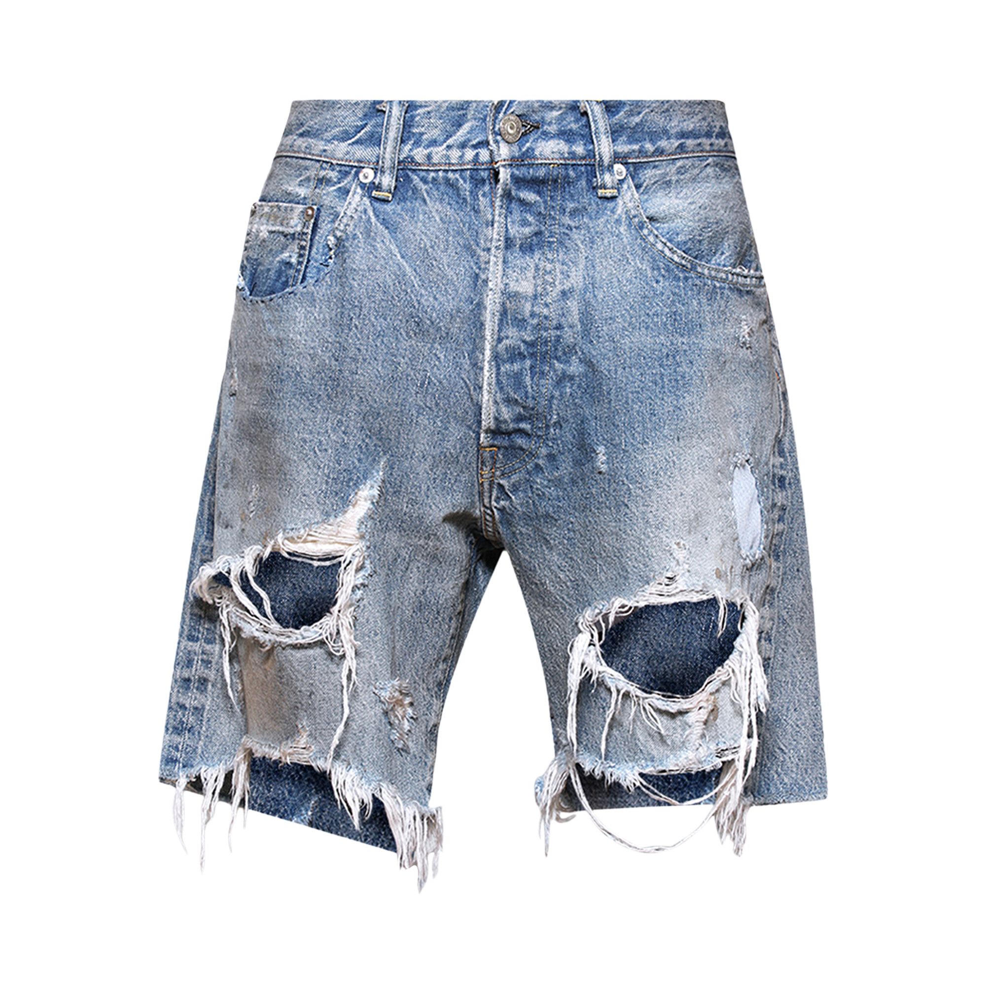 パンツ SAINT MICHAEL DENIM SHORTS DAMAGE BLUE L Buy Saint Michael Damage Denim Shorts 'Blue' - SM YS8 0000