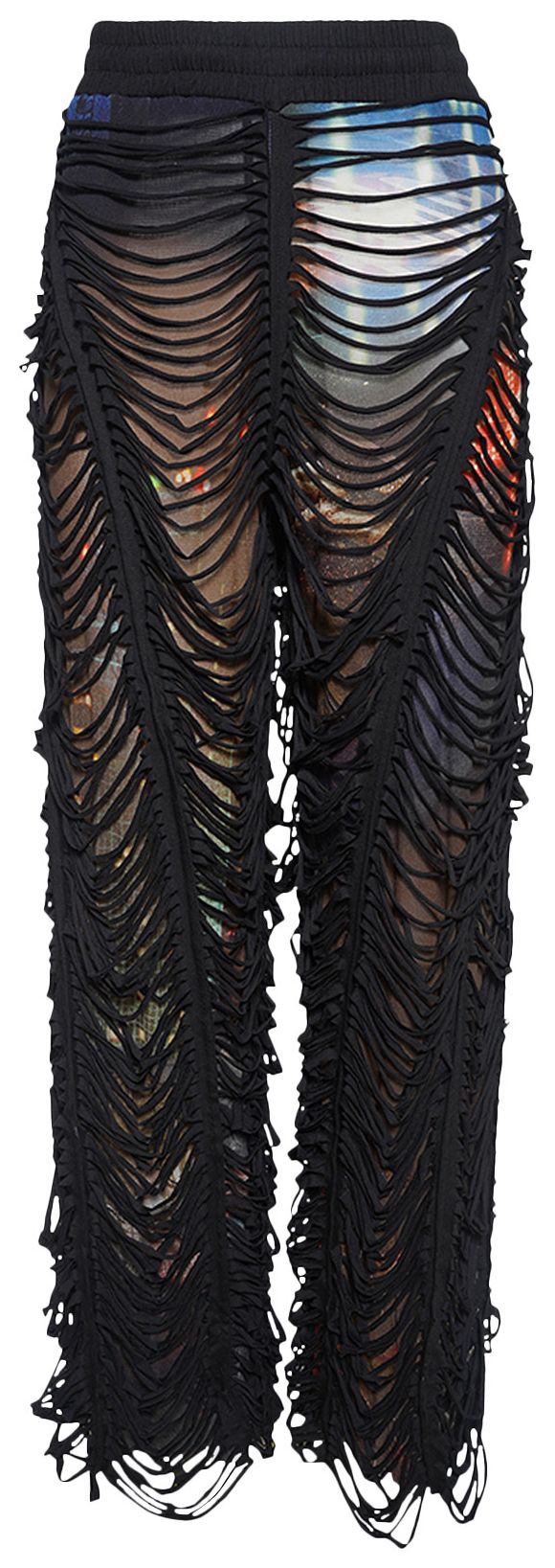 Jean Paul Gaultier Slashing City Pants BrownGreenBlueRed