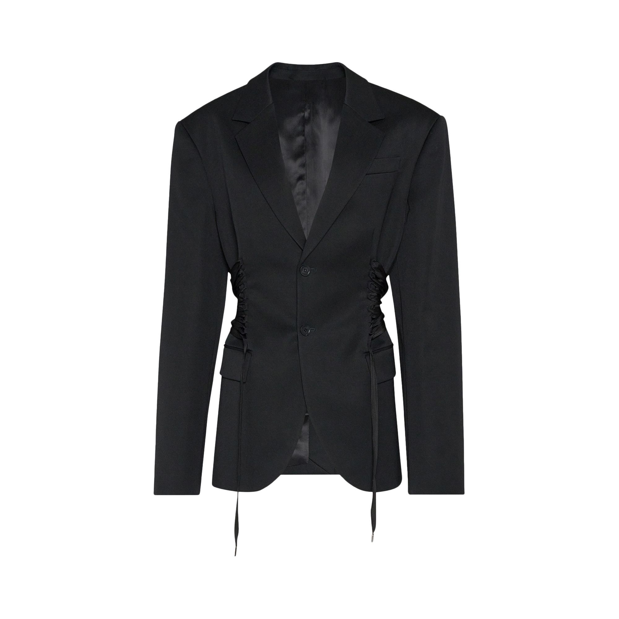 Buy Jean Paul Gaultier Lace Detail Tailored Wool Jacket