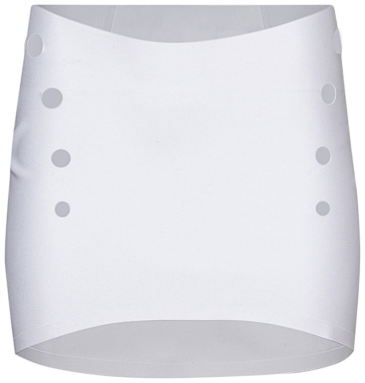 Jean Paul Gaultier Cyber Perforated Mini Skirt White