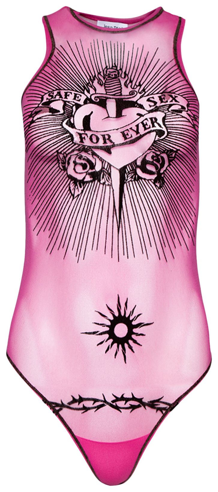 Jean Paul Gaultier Safe Sex Bodysuit Pink