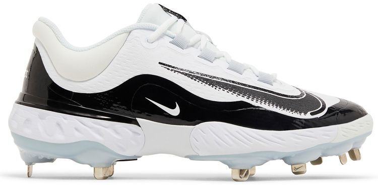 Alpha Huarache Elite 4 Low White Black Blue Tint