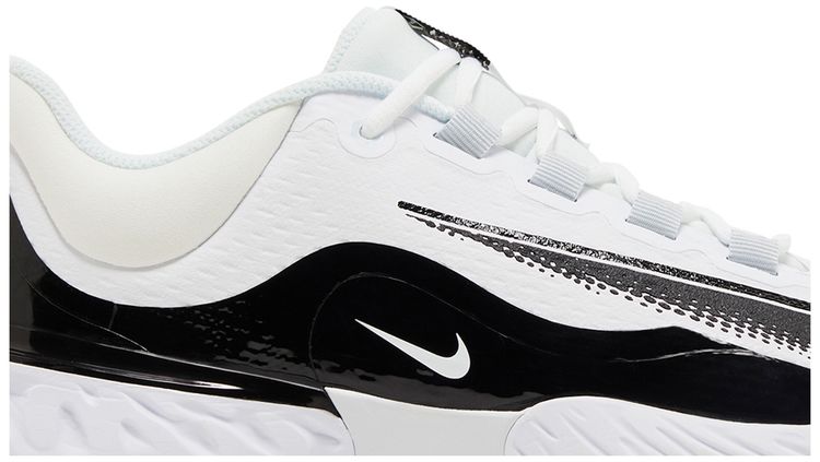 Alpha Huarache Elite 4 Low White Black Blue Tint