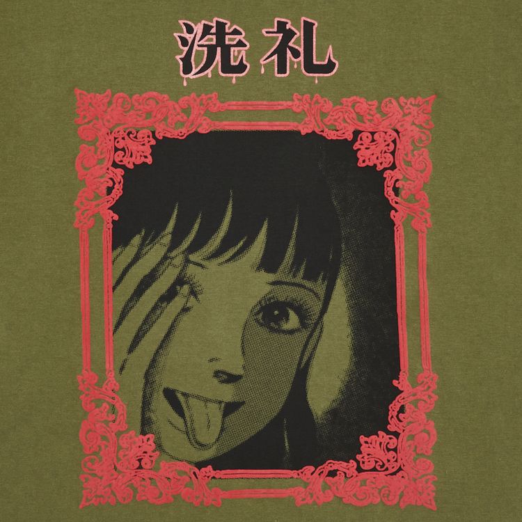 GOAT Kazuo Umezu Sakura Tee Olive Green