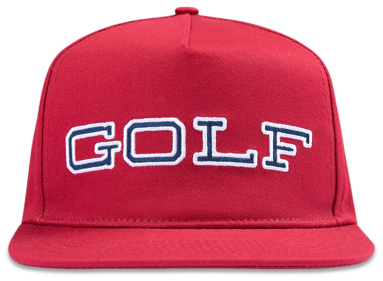 GOLF WANG State 5 Panel Hat Dark Red