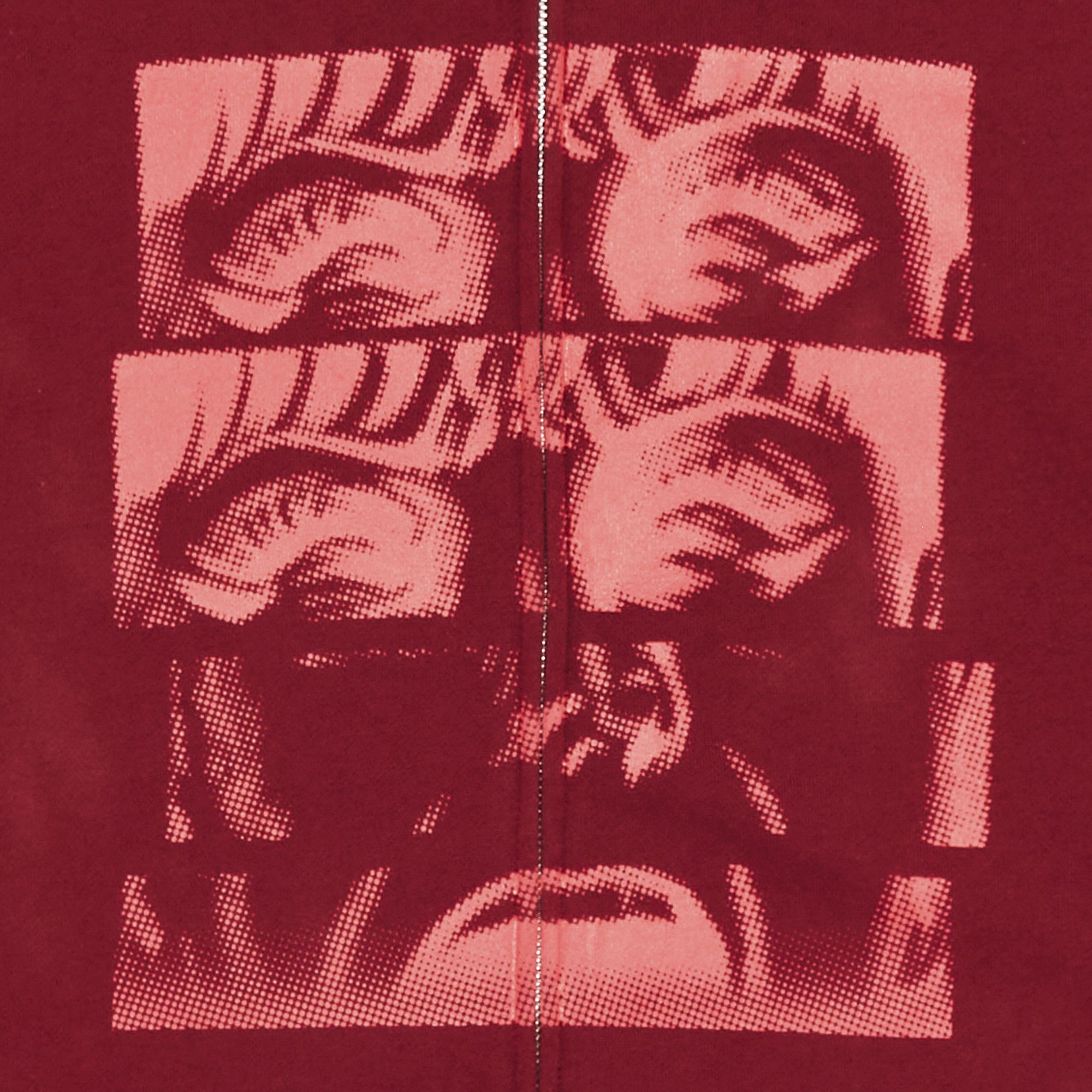 Buy GOAT Kazuo Umezu Scream Zip Up Burgundy - 6915 1FW240120KUFZ