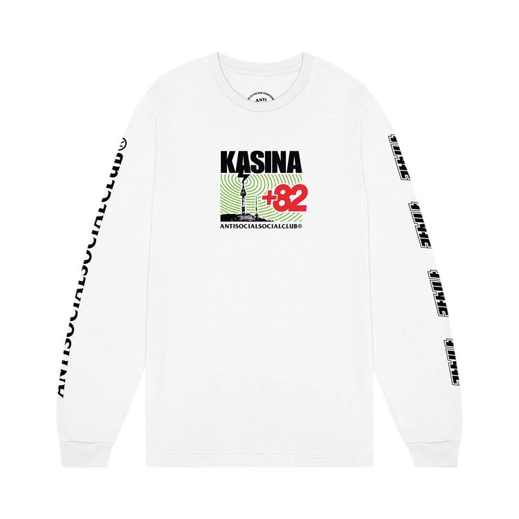 Anti Social Social Club x Kasina Radio Signal Long Sleeve Tee White