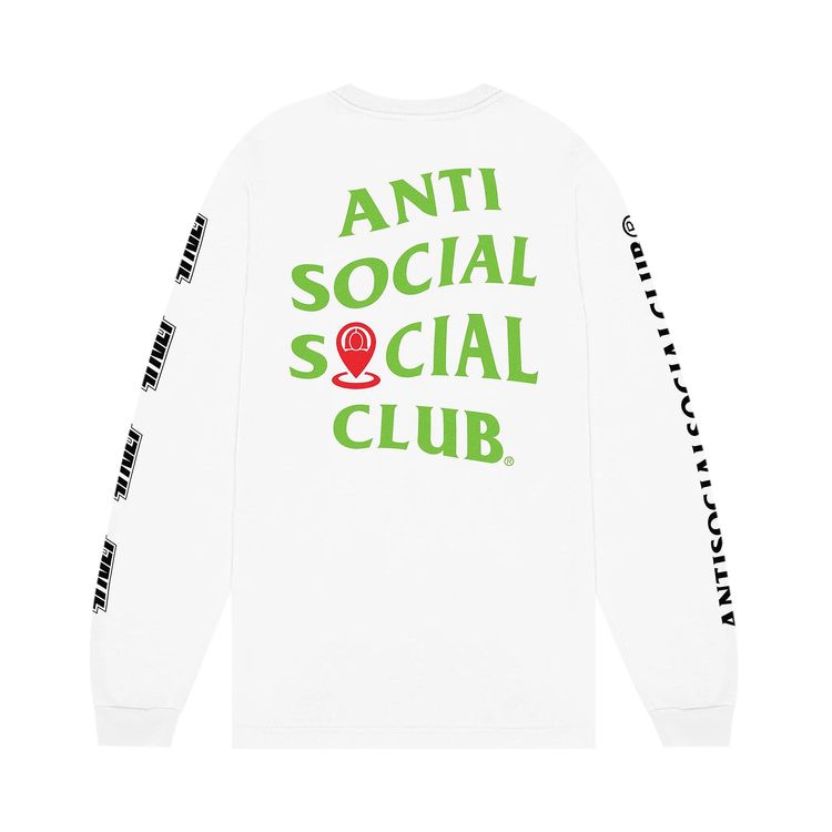 Anti Social Social Club x Kasina Radio Signal Long Sleeve Tee White