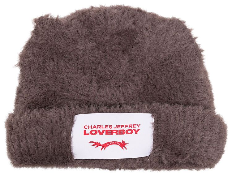 Charles Jeffrey Loverboy Fluffy Chunky Ears Beanie Brown