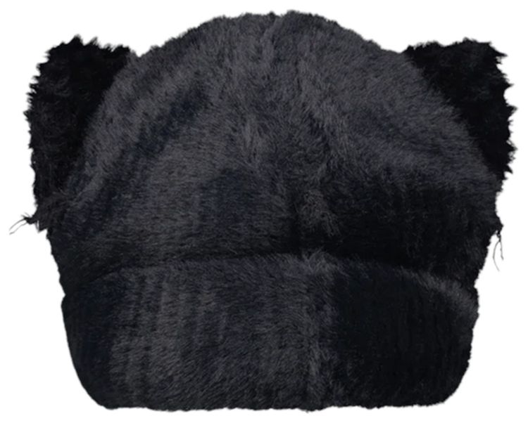 Charles Jeffrey Loverboy Fluffy Chunky Ears Beanie Black