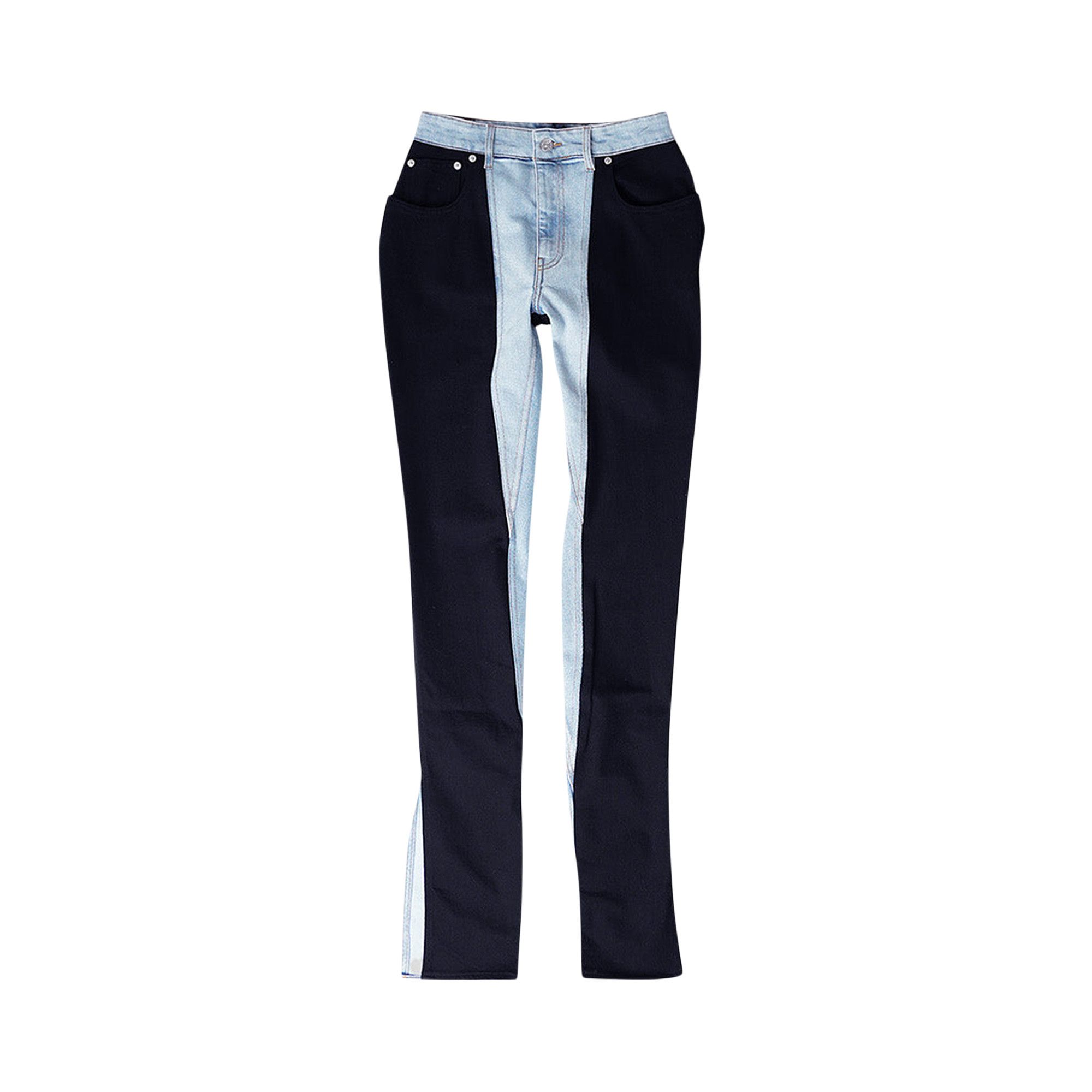 デニム・ジーパン MUGLER Woman Jeans Blue 24F6PA0445211 B8999 Buy Mugler Bi-Color Skinny Jeans 'Tokyo Blue/Black