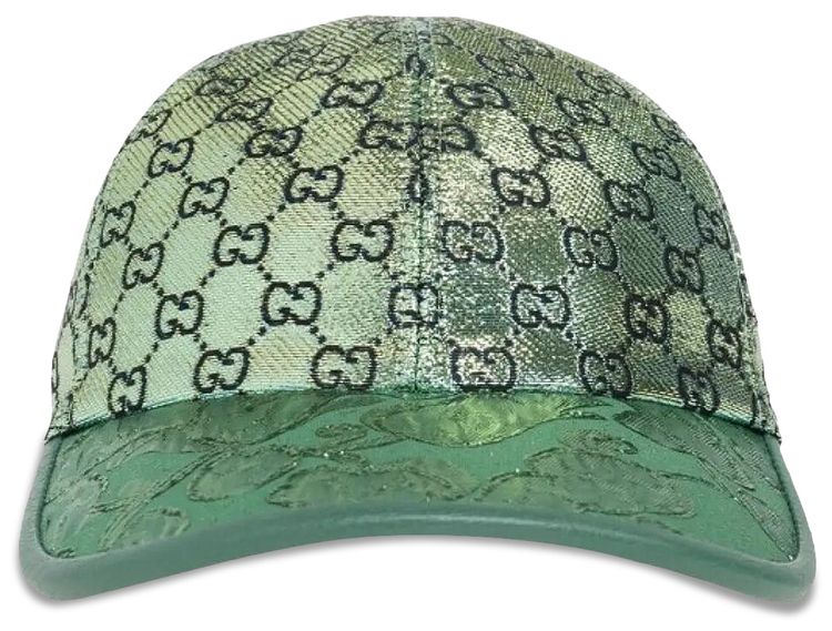 Gucci Monogram Jacquard Baseball Cap Green
