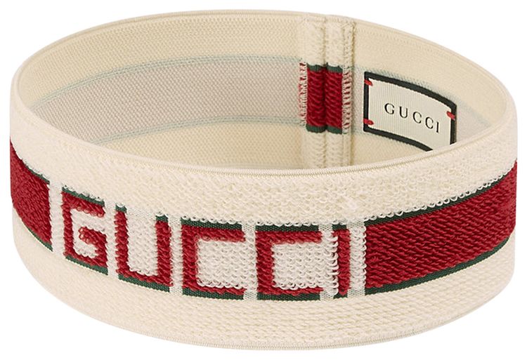 Gucci Head Sweatband IvoryDark Green