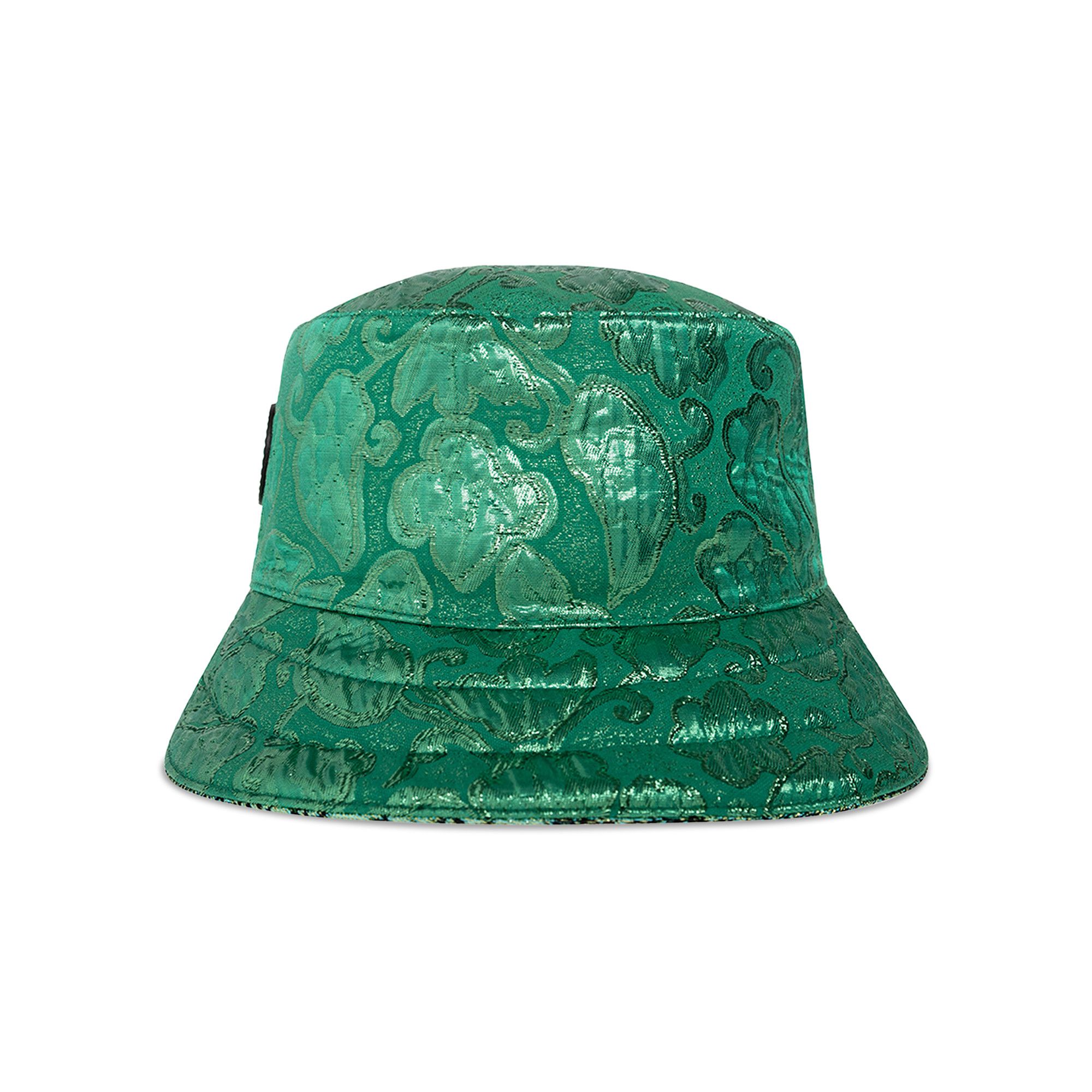 Buy Gucci Metallic Jacquard Reversible Bucket Hat 'Green