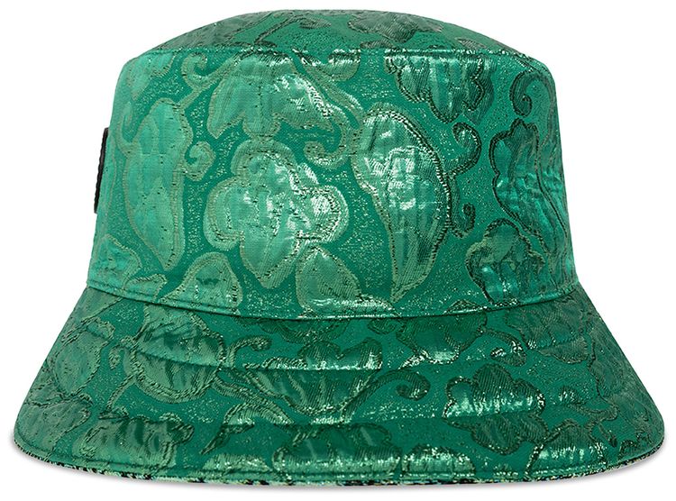 Gucci Metallic Jacquard Reversible Bucket Hat Green