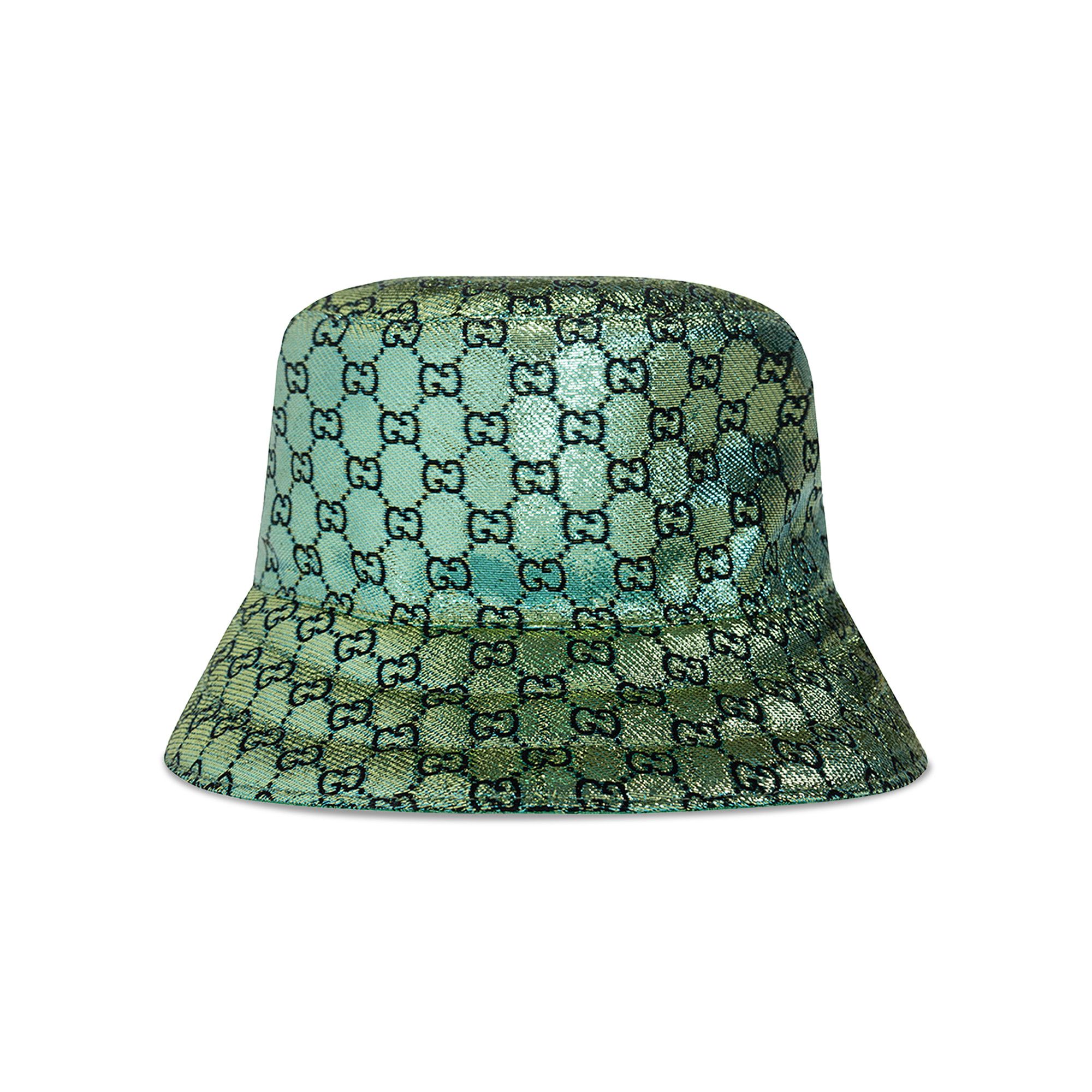 Buy Gucci Metallic Jacquard Reversible Bucket Hat 'Green