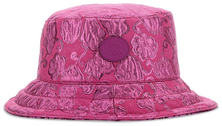 Gucci Metallic Jacquard Reversible Bucket Hat Pink